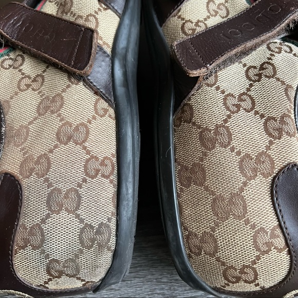 Gucci GG Coated Canvas Leather Front Ribbon Trim Sneaker Gucci Sz 10.5 (US11) - Picture 11 of 12
